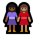 👩🏾‍🤝‍👩🏽 women holding hands: medium-dark skin tone, medium skin tone display on Windows